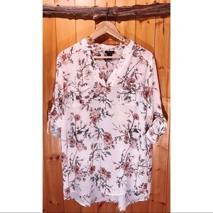 White Floral Shirt - Rue21